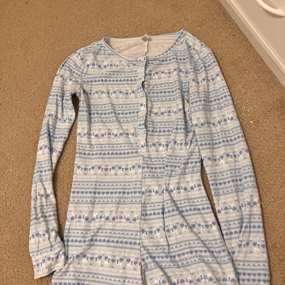 Blue Patterned Jumpsuit